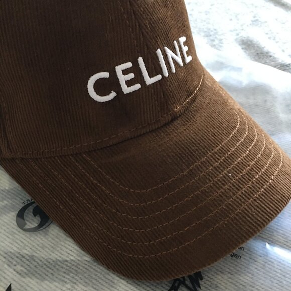 Celine Corduroy Baseball Cap in Brown - Picture 2 of 4